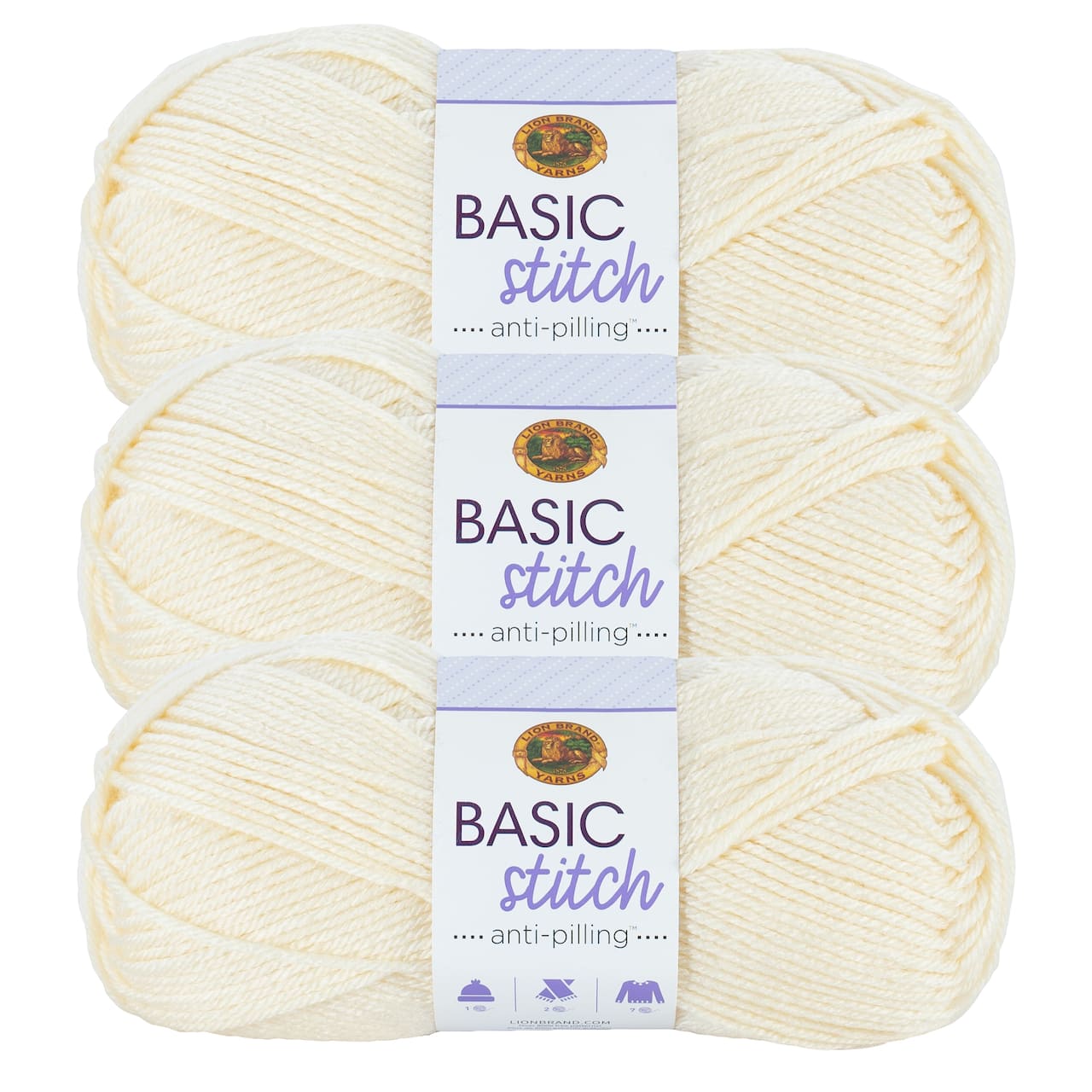 3 Pack Lion Brand® Basic Stitch Anti Pilling™ Yarn